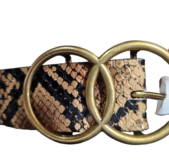 Jessica Simpson Faux Snakeskin Belt Size L NWT - Picture 2 of 5